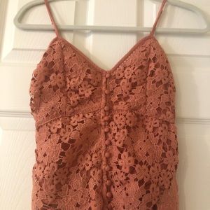 Rose Pink Lace Abercrombie & Fitch Tank Top